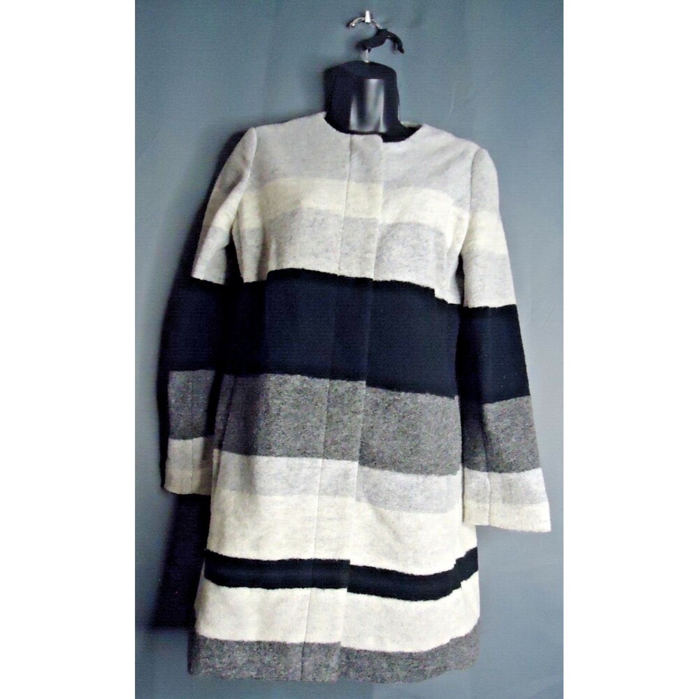 Talbots Color Block Wool Blend Longline Cardigan … - image 2